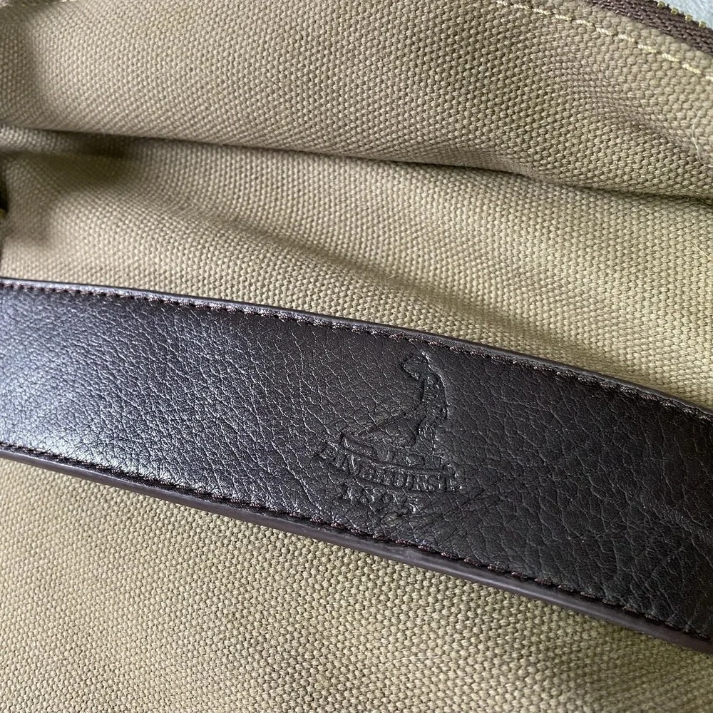 Pinehurst 1895 The Invitational Canvas Luggage Bag Brown Shoulder Strap Leather